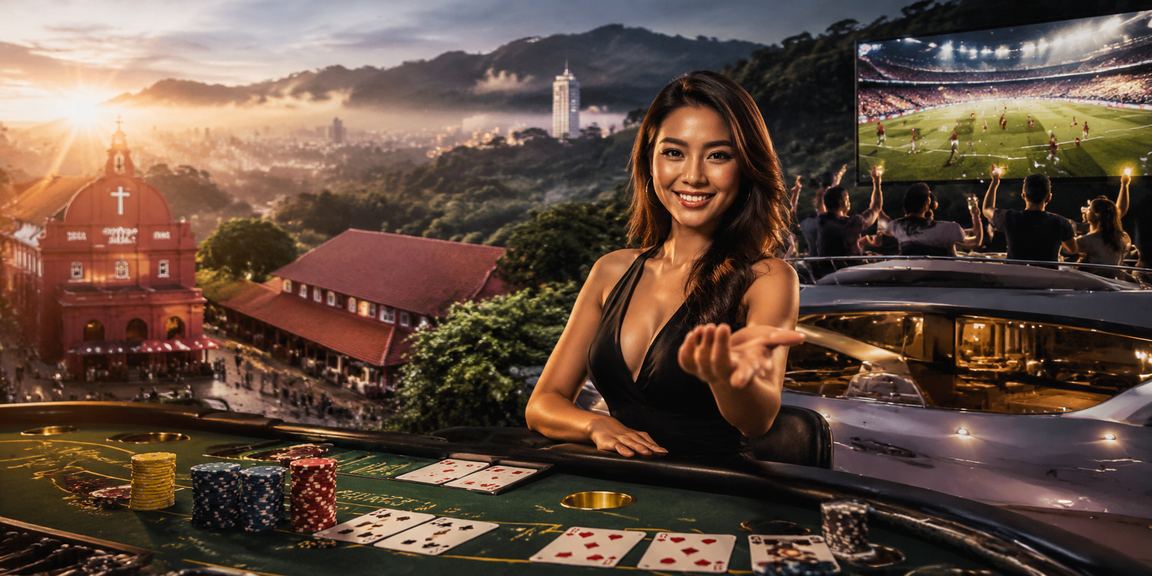 Suasana permainan Baccarat di Melaka dengan gaya tempatan Malaysia di platform 7020