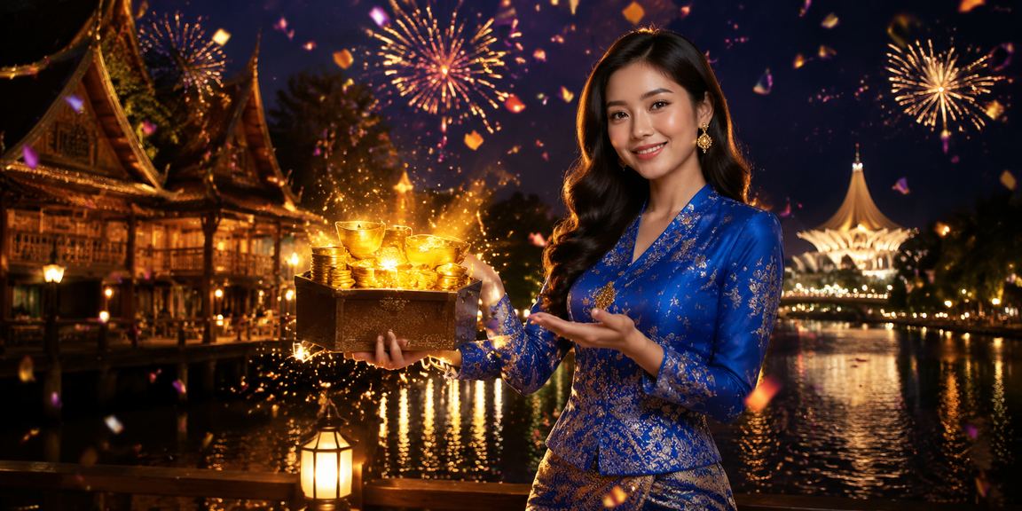 Pengguna wanita di Sarawak menggunakan platform pertaruhan 7020 dengan pakaian baju kurung tradisional